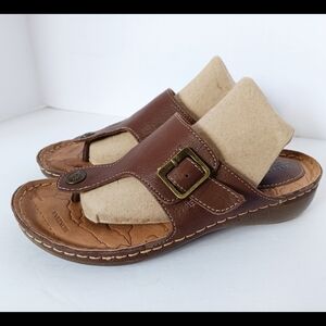 🤎 Montana Artisan Crafted Leather Sandals Western 7 Flip Flop Brown Country